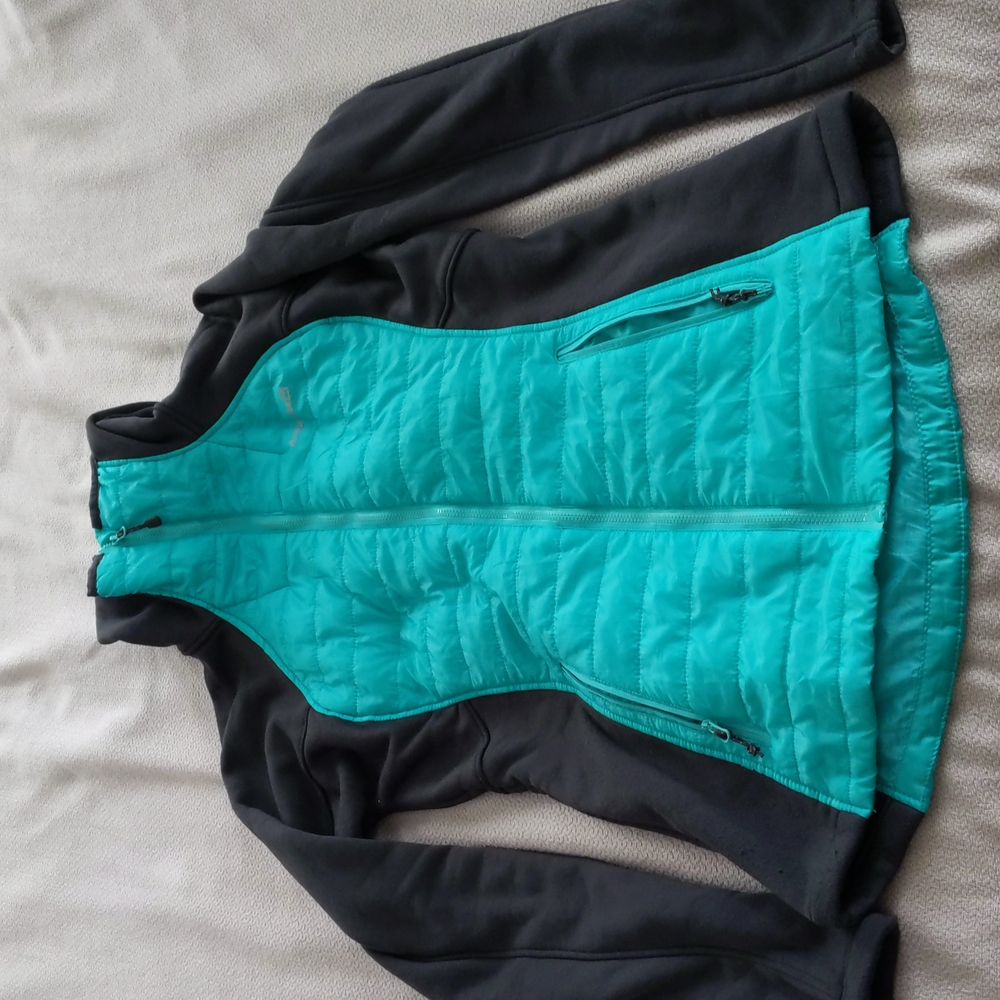 Avalanche Fitted Zip Front Gray & Teal Jacket